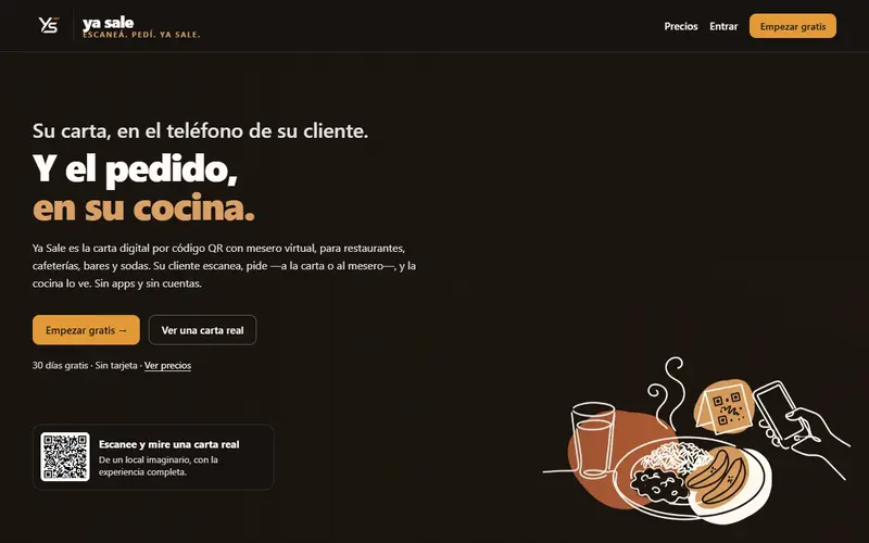 Primera pantalla de Ya Sale